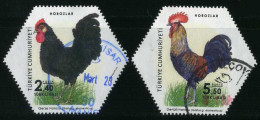 Türkiye 2019 Mi 4543-4544 Roosters, Birds, Poultry, Rooster And Chicken, Gallus Gallus Domesticus - Usati