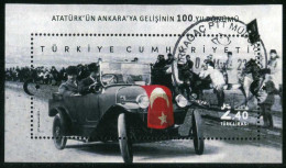 Türkiye 2019 Mi 4557 [Block 195] Mustafa Kemal Atatürk's Arrival In Ankara, 1919 | WW1, Car, Flag, Horse - Gebraucht