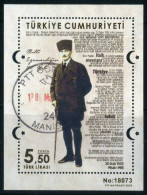 Türkiye 2020 Mi 4564 [Block 199] Mustafa Kemal ATATÜRK, Sovereignty Declaration Of 1920 "Misak-ı Millî" (full Text) - Usados