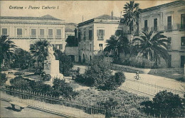 CROTONE - PIAZZA UMBERTO I - EDIZIONE SINISGALLO - SPEDITA 1935 (16479) - Crotone