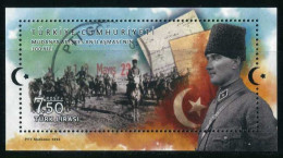 Türkiye 2022 Yvert BF190 Armistice Of Mudanya, Centenary | First World War WW1, Flag, Horse, Treaty - Gebraucht