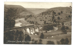 Railway Postcard Rp Monsal Dale The Viaduct With Steam Train Posted 1922 Buxton Machine Cancel. - Opere D'Arte