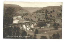 Railway Postcard Rp Monsal Dale The Viaduct With Steam Train Posted 1922 Buxton Machine Cancel. - Ouvrages D'Art