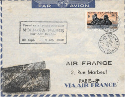 Nouvelle Calédonie Voyage Nouméa-Paris 1949 - Briefe U. Dokumente