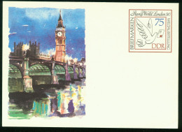 Ga Germany, DDR Postal Stationary 1990 MiNr P 105 Postcard | "Stamp World '90", London - Postkarten - Ungebraucht