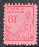 Germany Mecklenburg 1945 Single 8pf Stamp In Mounted Mint. - Mecklenbourg-Schwerin