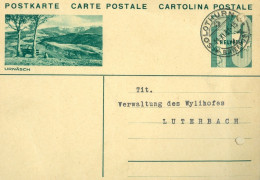 SUISSE / CARTE POSTALE DE 10cts VERT CARTE DE SUISSE ILLUSTRATION URNÄSCH - Ganzsachen