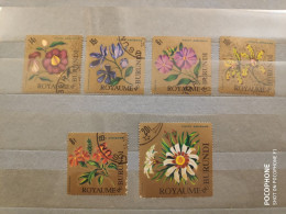 Burundi	Flowers (F7) - Used Stamps