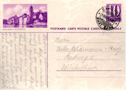 SUISSE / CARTE POSTALE DE 10cts VIOLET ILLUSTRATION EGLISAU - ZURICH - Interi Postali