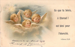 ENFANTS - Quatre Anges - Ce Que Tu Bénis ô Eternel Est Béni Pour L'éternité - Carte Postale Ancienne - Autres & Non Classés