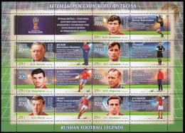 2016 Russia FIFA World Cup In Russia: Soviet And Russian Soccer Legends II Minisheet (** / MNH / UMM) - 2018 – Russie