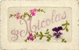 Fantaisies - Brodées - Brodée - Fleurs - St Nicolas - Saint Nicolas - état - Embroidered