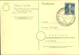 1949, Postharte Mit 12 Pf. Stephan Und Sonderstempel Zum 1. Mai - Autres & Non Classés