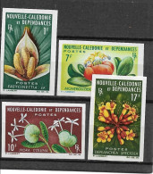 NOUVELLE-CALEDONIE NON DENTELE - 4 Val. - FLEURS - Neufs** - SUP - Ungebraucht