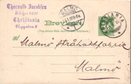 NORVEGE ENTIER DE KRISTANIA 1905 - Storia Postale