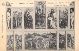 BELGIQUE - Gand - Cathédrale St. Bavon - L'adoration De L'Agneau Par Les Frères Van Eyck - Carte Postale Ancienne - Gent