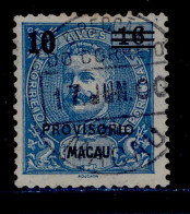 ! ! Macau - 1900 D. Carlos W/OVP PROVISORIO 10a - Af. 92 - Used - Oblitérés
