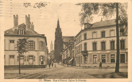 BELGIQUE  MONS  Rue D'havré église Saint Nicolas - Mons