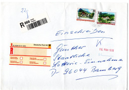 L66343 - Liechtenstein - 1998 - 5Fr Landschaften MiF A R-Bf VADUZ -> Westdeutschland - Storia Postale