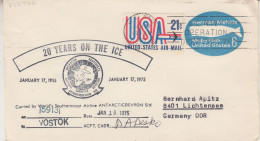 USA Antarctic Development - VXE-6  Antarctic Flight To Vostok "20Y In The Ice" JAN 16 1975 "Moby Dick" (58798) - Polar Flights