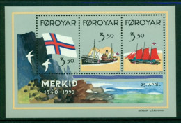 FAROE ISLANDS 1990 Mi BL 4** 50th Anniversary Of The Faroe Flag [LA1038] - Sonstige & Ohne Zuordnung