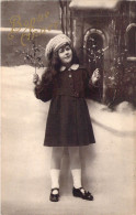 ENFANTS - Jeune Fille Du Gui Dans Les Mains - Carte Postale Ancienne - Altri & Non Classificati