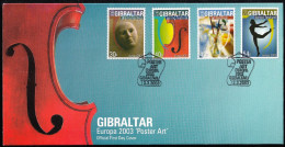 2003 Gibraltar Europa: Poster Art FDC - 2003
