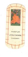 Carte Parfumée Parfum Joli Soir Chéramy Dos Blanc En TB.Etat - Antiguas (hasta 1960)