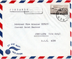 66360 - Belgien - 1954 - 6F Luftpost EF A LpBf BRUXELLES -> JERUSALEM (Jordanien) - Lettres & Documents