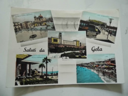 Cartolina Viaggiata "Saluti Da Gela" Vedutine 1956 - Gela