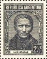 ARGENTINA - AÑO 1935 - Serie Próceres Y Riquezas I -  	Louis Braille, 1809-1852 - Usados