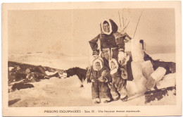 CP - Missions Esquimaudes - Heureuse Maman Esquimode , Eskimo's - Missions