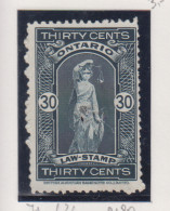 Canada Fiskale Zegel Cat. Van Dam(VD) Of Barefoot (F)  Provincie Ontario Law Stamp VD 26/B 71 - Steuermarken