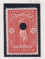 Canada Fiskale Zegel Cat. Van Dam(VD) Of Barefoot (F)  Provincie Ontario Law Stamp VD 28/B 73 - Steuermarken