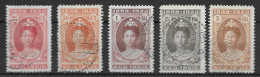 Ned. Indië 1923 5 Gebruikte Zegels Kw 208 EUR (SN 710) - Nederlands-Indië