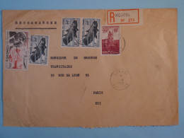 BT4 COMORES   BELLE LETTRE  RECOM. RARE 1958 MORONI  A PARIS FRANCE+ PAIRE DU 40F+100F + MAGNIFIQUE+++++ - Aéreo