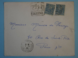 BT4 NOUVELLE CALEDONIE   BELLE LETTRE  PUB. 1935 NOUMEA   A PARIS FRANCE+2X  N°95  + AFF. INTERESSANT++++ - Brieven En Documenten