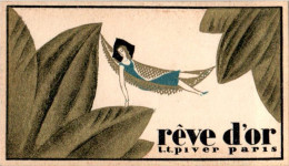 Carte Parfumée Parfum Rêve D'Or L.T. Piver à Paris Avec Calendrier Au Dos De 1938 En TB.Etat - Anciennes (jusque 1960)