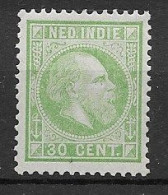 Ned. Indië 1870-88 NVPH 14 MH Kw 80 EUR (SN 750) - Nederlands-Indië
