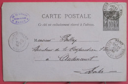 Entier Postal Carte Postale Précurseur De Nancy à Audincourt - 27 Juin 1886 - Voorloper Kaarten