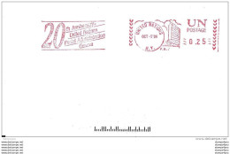 56 - 99 - Enveloppe Nataions Unies New York - Oblit Mécanique 20th Anniversary 1989 - Lettres & Documents