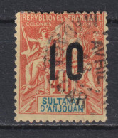 Timbre Oblitéré Du Sultanat D'Anjouan De 1912 N°26 - Gebruikt