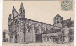 79. SAINT JOUIN DE MARNES. CPA.  VUE GENERALE DE L'EGLISE. ANNEE 1905+ TEXTE - Saint Jouin De Marnes