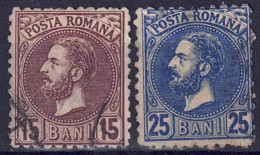 Rumänien 1880 - Fürst Karl I., Nr. 55 - 56, Gestempelt / Used - 1858-1880 Moldavia & Principality