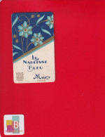 Parfum Parfumerie ART DECO Narcisse Bleu Mury Paris Petite Carte Parfumée4,5 Cm X 7,5 Cm - Anciennes (jusque 1960)