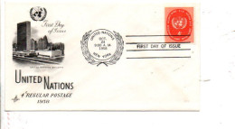 NATIONS UNIES FDC 1958 SERIE COURANTE 4 CENTS - FDC