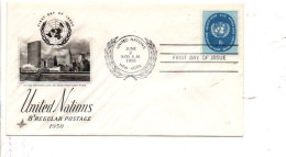 NATIONS UNIES FDC 1958 SERIE COURANTE 8 CENTS - FDC