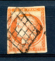 CERES 1849 N° 5 Ref130523 Angle NO Limite Double Cachet Dont 1 Rouge - 1849-1850 Ceres