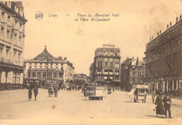 BELGIQUE - LIEGE - Place Du Maréchal Foch Et Place St Lambert - Carte Postale Ancienne - Liege