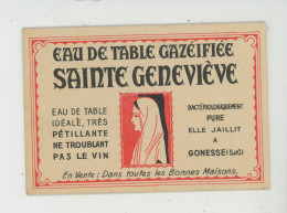 PETIT CALENDRIER PUBLICITAIRE 1950 Pour EAU DE TABLE GAZÉIFIÉE SAINTE GENEVIEVE Qui Jaillit à GONESSE (95) - Petit Format : 1941-60